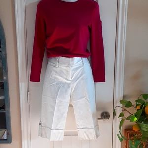 IZ BYER, CALIFORNIA, Chalk Striped, Cotton Blend, Capris, Size 5 JUNIOR